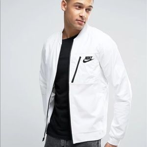 Nike AV15 Jersey Bomber Jacket In White 846878-100
